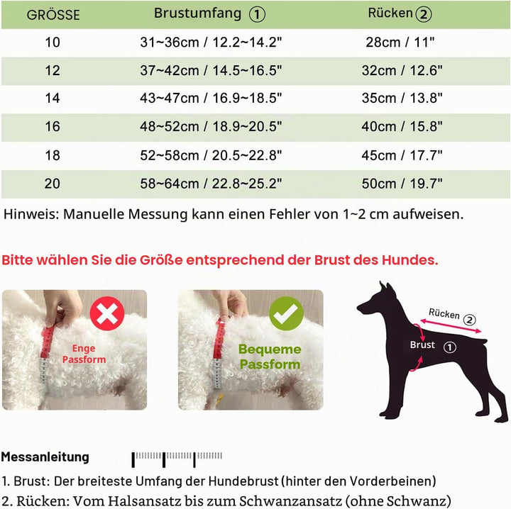 LUOWAN Hundemantel für kleine Hunde, Hundemantel mit Geschirr, Reflektierende Outdoor-Hundeweste, Wi