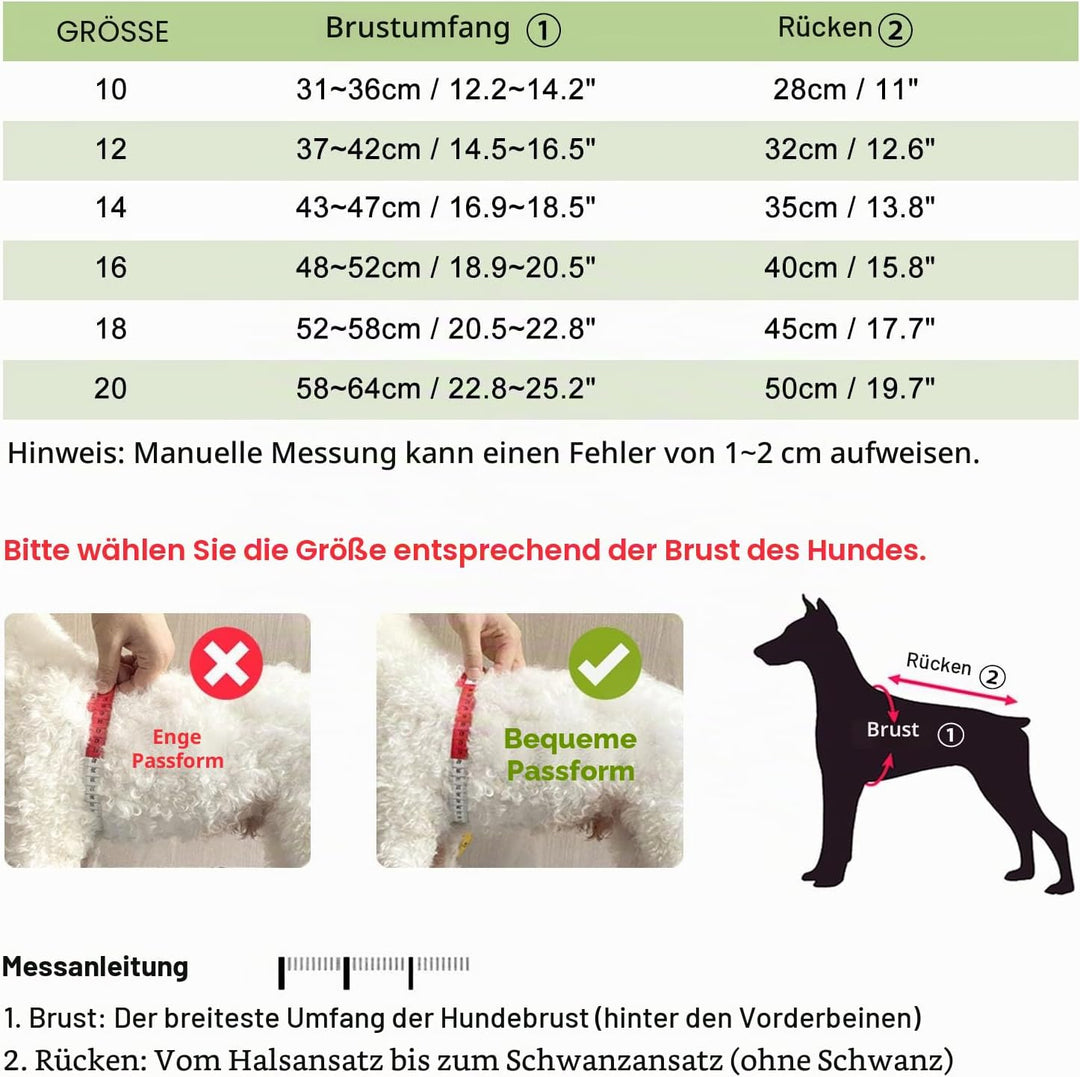 LUOWAN Hundemantel für kleine Hunde, Hundemantel mit Geschirr, Reflektierende Outdoor-Hundeweste, Wi