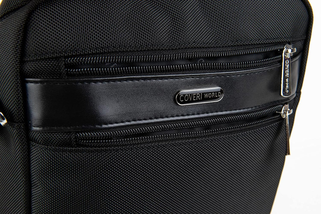 Herren-Umhängetasche, wasserdicht, Handytasche, Marke Coveri, aus Polyester, Art. CW6260, Farbe: Sch