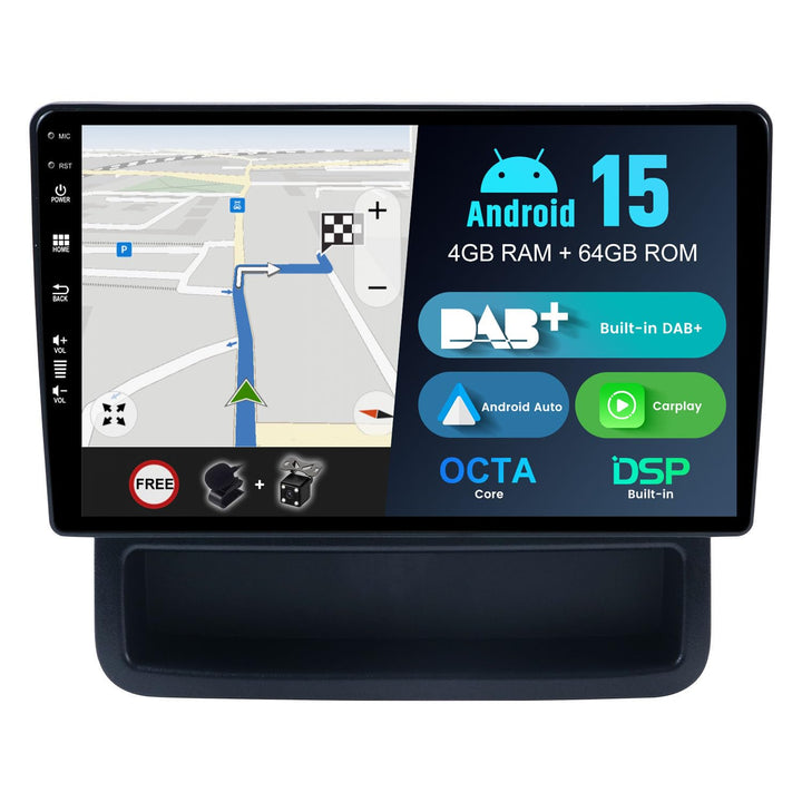 Eingebaut DAB - Android 15 IPS Autoradio für Renault Trafic 2 /Opel Vivaro/Nissan Primastar (2006-20