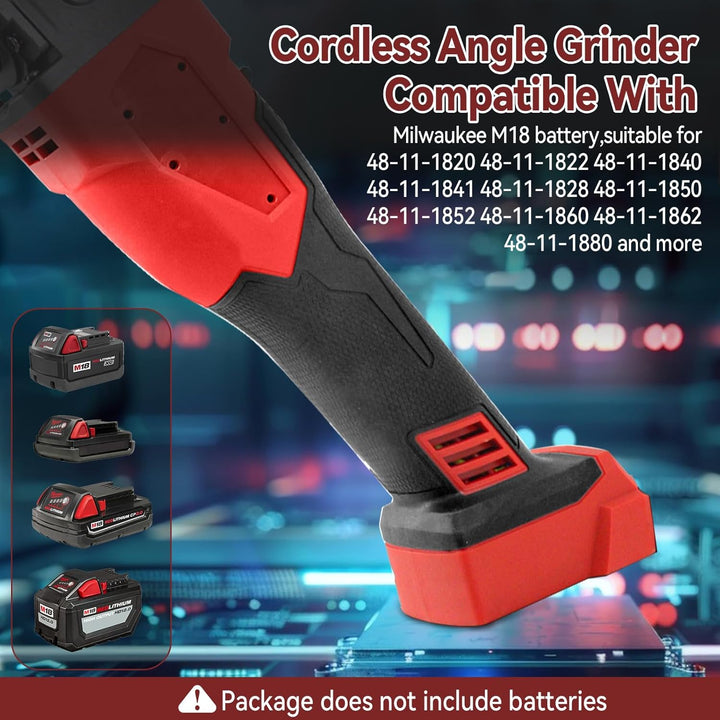 akku-Winkelschleifer für Milwaukee 18 V Akku, 125 mm, 12000 U/min, bürstenloses Schleifwerkzeug mit
