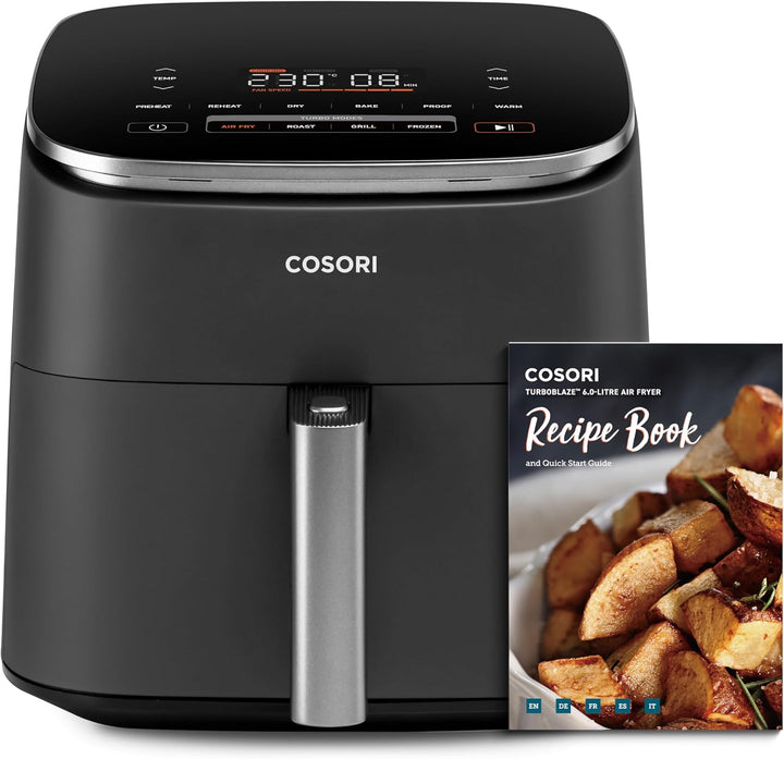 COSORI Heissluftfritteuse mit einstellbaren Fanstufen, Turbo Blaze™, 6L(1.4kg) Airfryer, 30-230℃, Jo