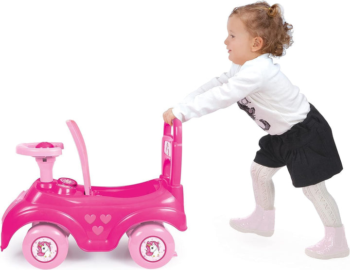 DOLU – 2522 Kinder Einhorn Sit n' Ride Push Along Auto Spielzeug – Pink