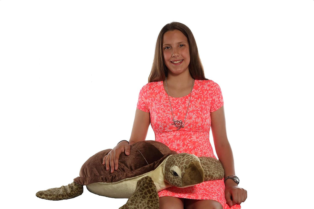Wild Republic 17381 19332 Jumbo Plüsch Schildkröte, grosses Kuscheltier, Plüschtier, Cuddlekins, 76