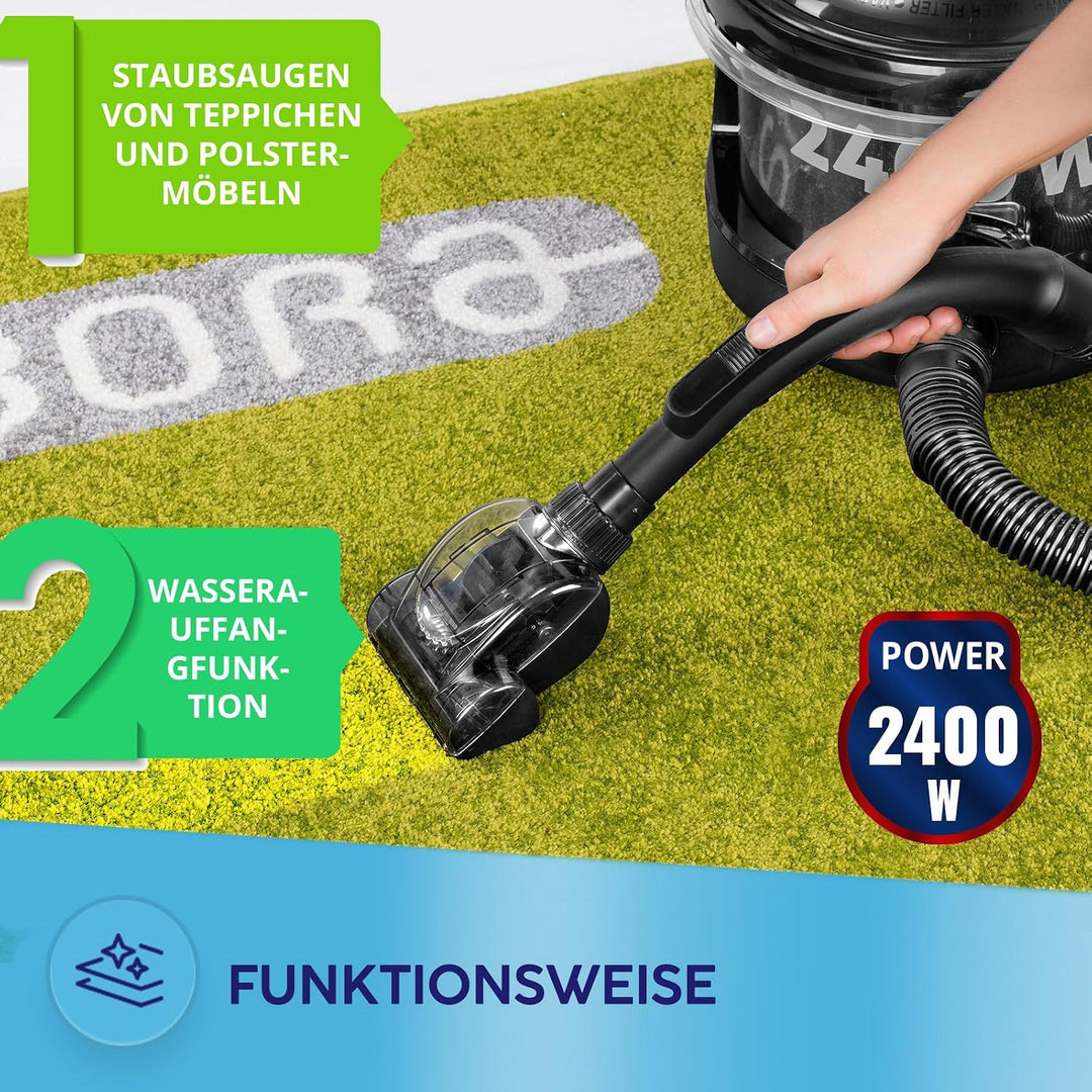 MPM - MOD-47 - Staubsauger mit Bora-Wasserfilter und Luftreiniger - für Allergiker - gegen Milben, T