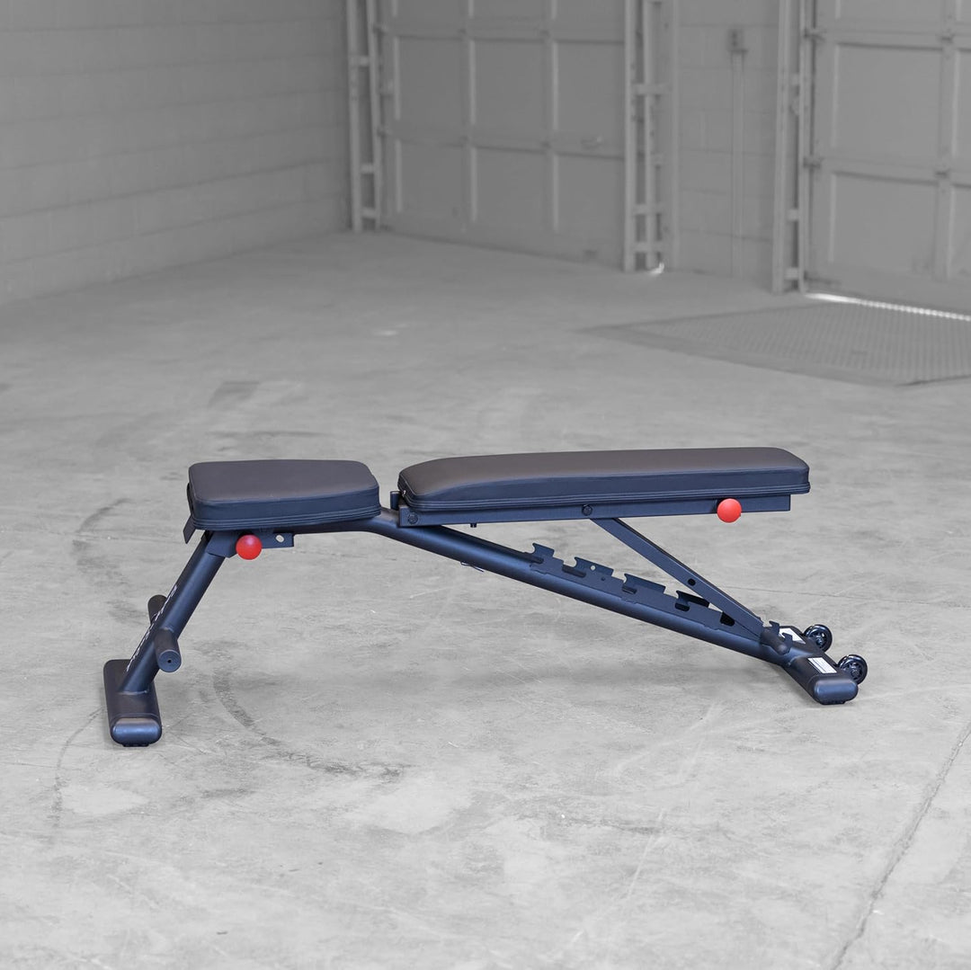 Body-Solid GFID-225B Hantelbank | zusammenklappbar | komplett montiert | Negativ-Einstellung | Kombi