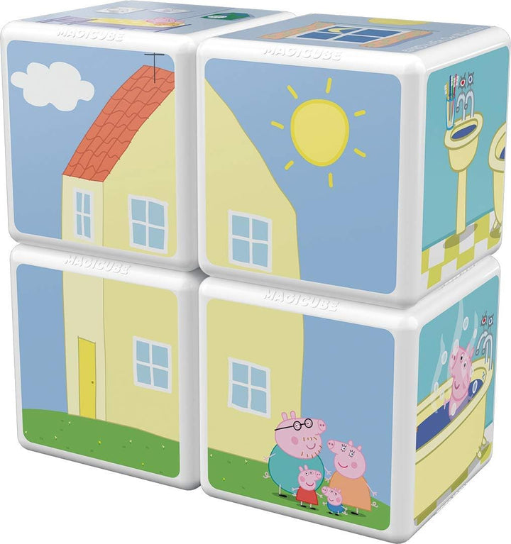 Geomag Magicube 050 - Peppa Pig Peppa's House & Garden - 4 Magnetwürfel für Konstruktionen 4 cubes P