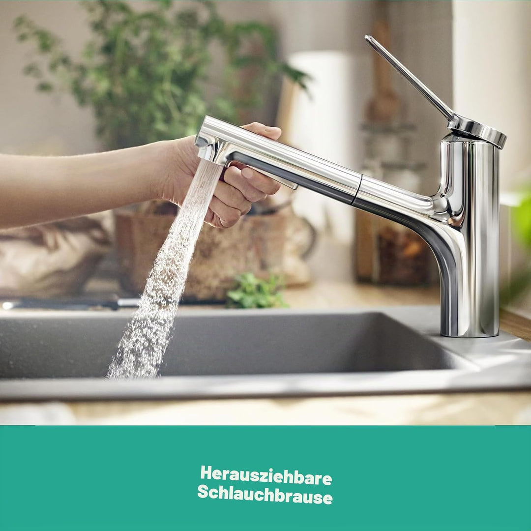 hansgrohe Zesis M33 - Küchenarmatur mit Brause ausziehbar, 2 Strahlarten, Wasserhahn Küche mit Ausla