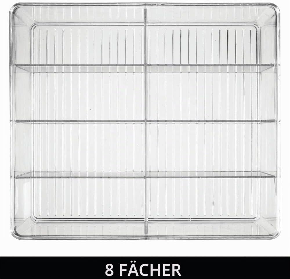 mDesign Aufbewahrungsbox – Kasten mit acht Fächern zur Lebensmittelaufbewahrung – moderner Küchen Or