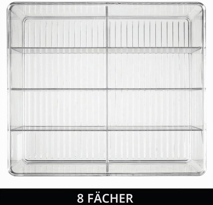 mDesign Aufbewahrungsbox – Kasten mit acht Fächern zur Lebensmittelaufbewahrung – moderner Küchen Or