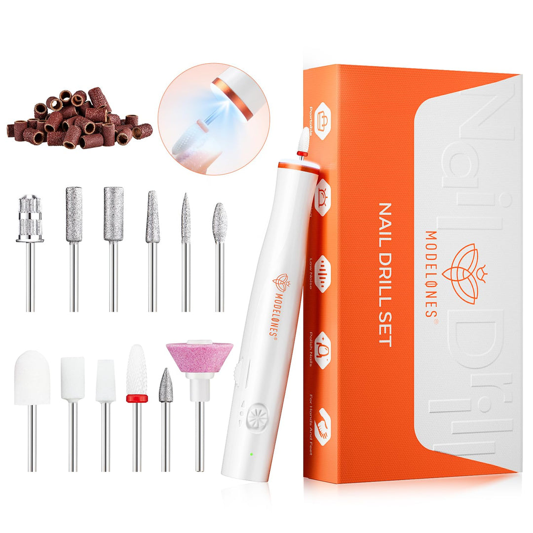 modelones Nagelfräser Kabellos, 13 in 1 Fräser für Gelnägel 22000 u/Min, Maniküre und Pediküre Set,