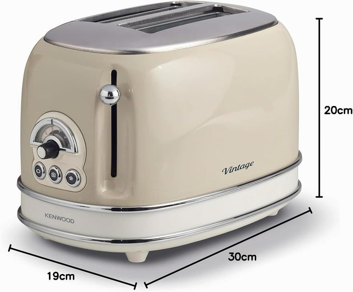 Ariete, 0155CR, Design-Toaster für zwei Scheiben, sechs Toaststufen, 810 W, Gehäuse aus Edelstahl, h