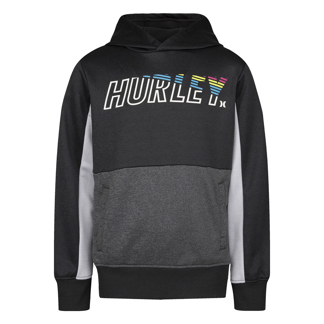 Hurley Boys' Solar Pullover Hoodie, M Schwarz