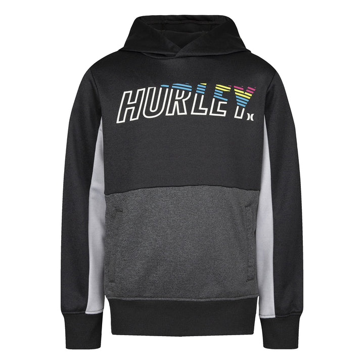Hurley Boys' Solar Pullover Hoodie, M Schwarz