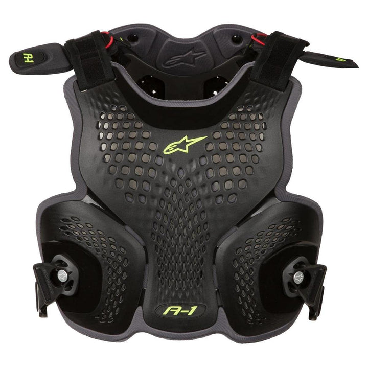 Alpinestars Brustpanzer A-1 Weiss/Schwarz/Rot M-L Schwarz, M-L Schwarz