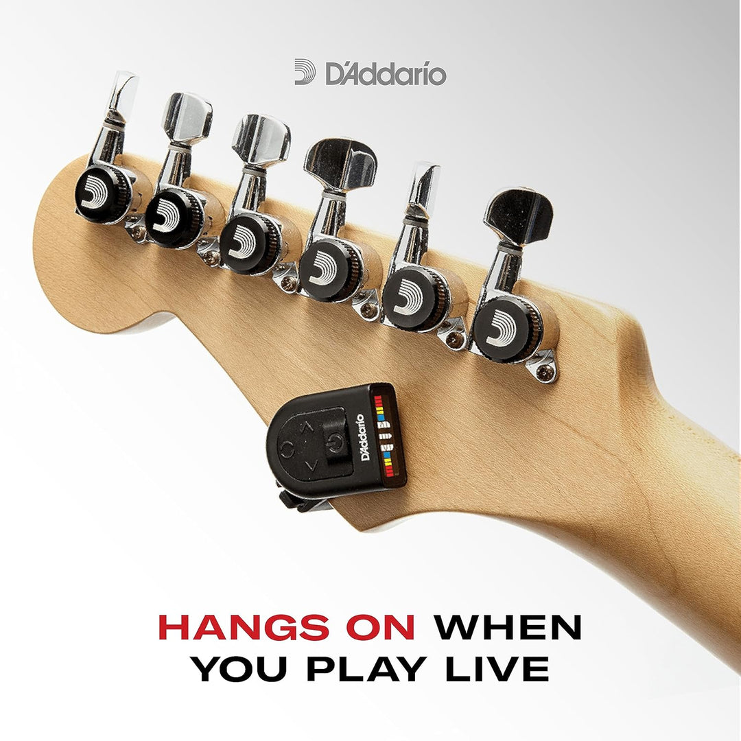 D'Addario Mikro Stimmgerät | Clip-Befestigung für Gitarre | HÖCHSTE QUALITÄT DER BELIEBTESTEN MARKE