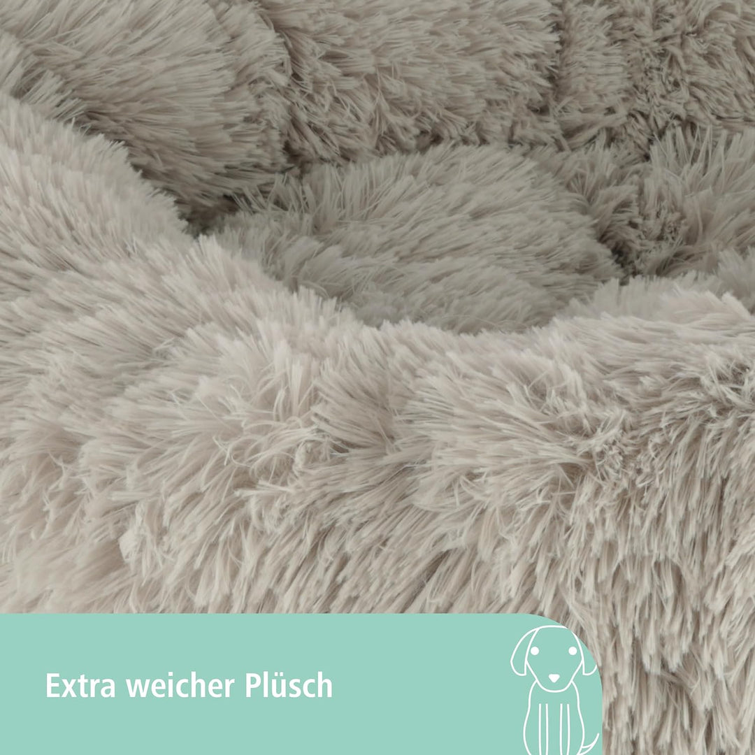Kuschelbett Fluffy hellgrau, Ø76cmx19cm, Ø76cmx19cm