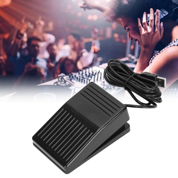 Dpofirs USB-Fusspedal-Schalterpedal, USB Foot Switch Pedal, Universal-Videospiel-PC-Freisprech-Fusss