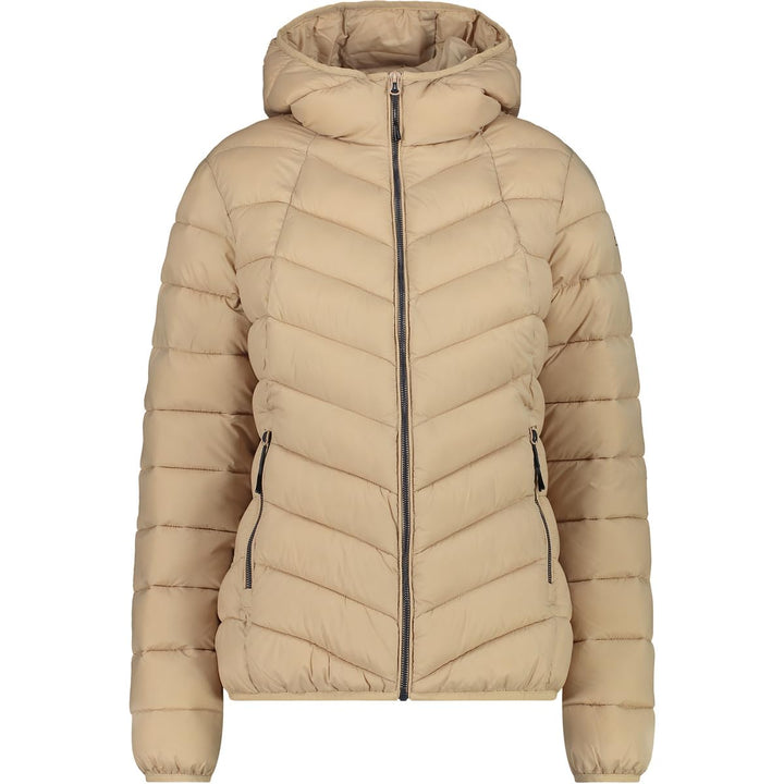 CMP Damen Damenjacke mit Fester Kapuze Wattierte Jacke, Sesam