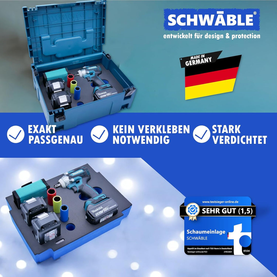 Schaumeinlage Schaumstoffeinlage für Makita Schlagschrauber DTW300
