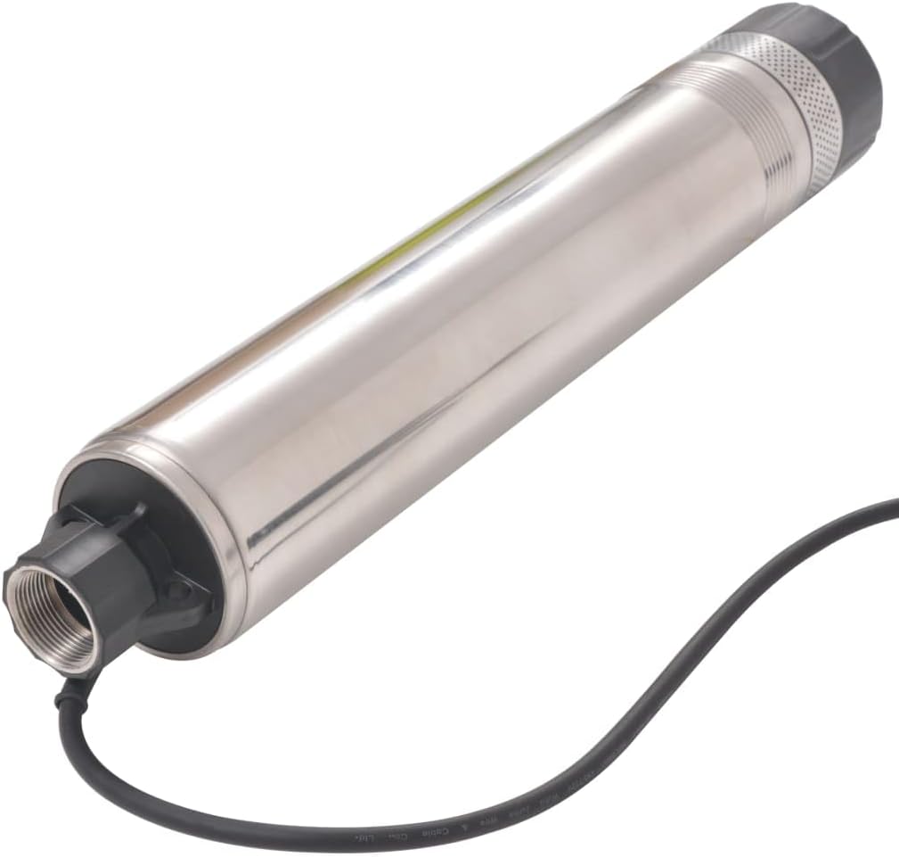 vidaXL Tiefbrunnenpumpe 40m 750W Tauchpumpe Brunnenpumpe Rohrpumpe Wasserpumpe 40 m 750 W, 40 m 750