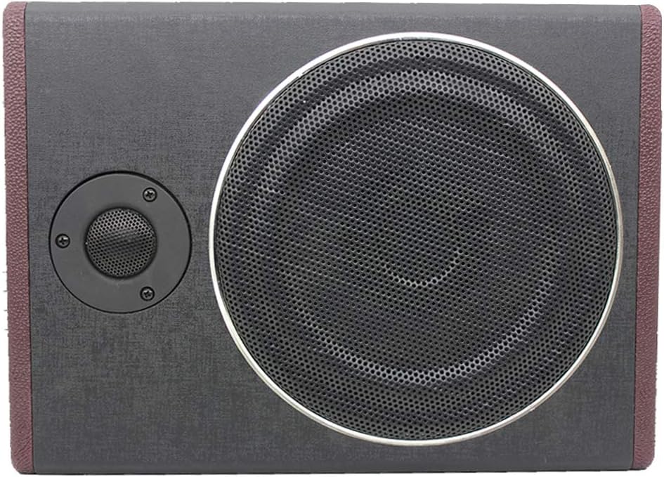 Futchoy 12V 600W Bass Subwoofer Auto Edelstahl Ultradünner KFZ,8-Zoll-Hochleistungs-Aktiv-Subwoofer,