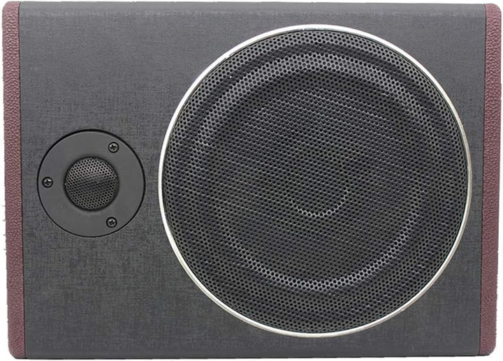 Futchoy 12V 600W Bass Subwoofer Auto Edelstahl Ultradünner KFZ,8-Zoll-Hochleistungs-Aktiv-Subwoofer,