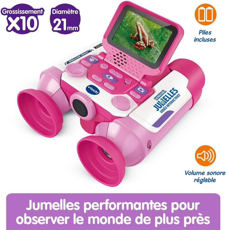 VTech Genius XL – Interaktives Video-Fernglas, Rosa