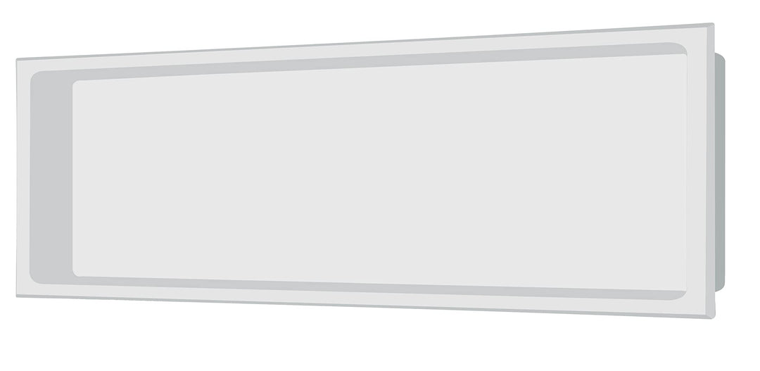 Edelstahl Wandnische 30 x 90 cm (weiss)
