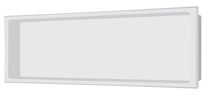 Edelstahl Wandnische 30 x 90 cm (weiss)