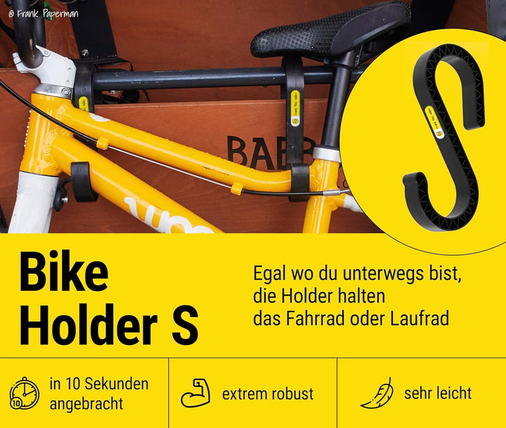 Bike Holder S 2.0 – 2x Halterung für Kinderfahrrad & Laufrad am Lastenrad | kompatibel mit Babboe, B