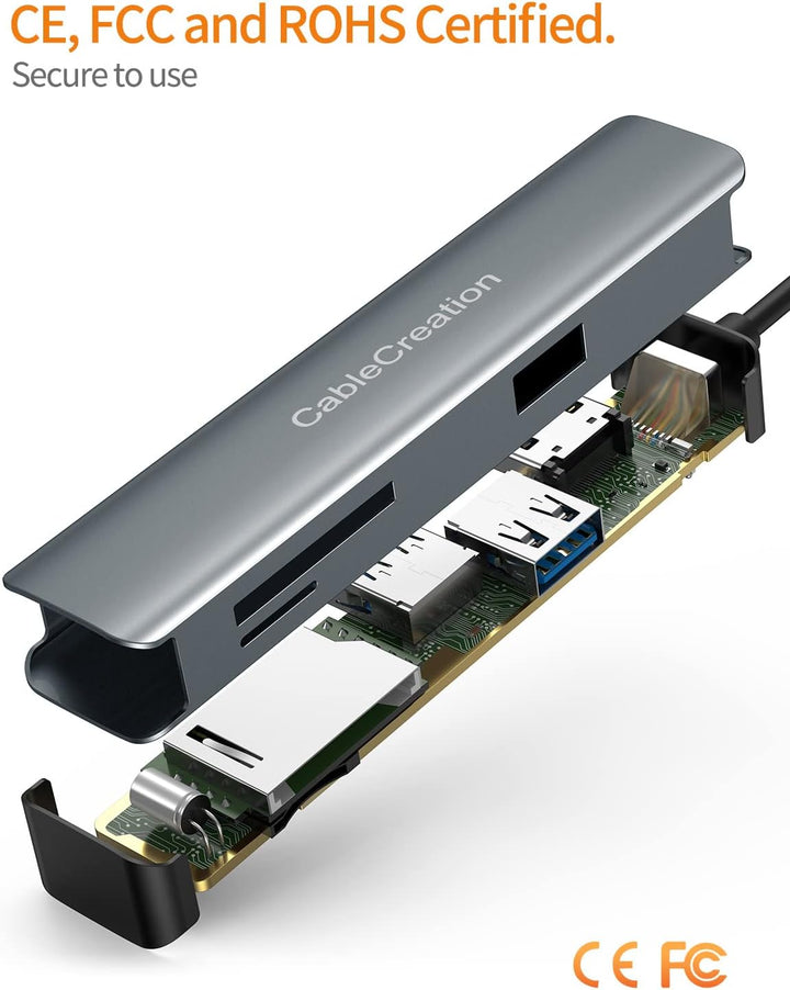 USB C Hub HDMI, USB-C Hub, CableCreation USB Hub, 2 USB 3.0, 1 HDMI 4K Adapter, SD/Micro SD-Kartenle