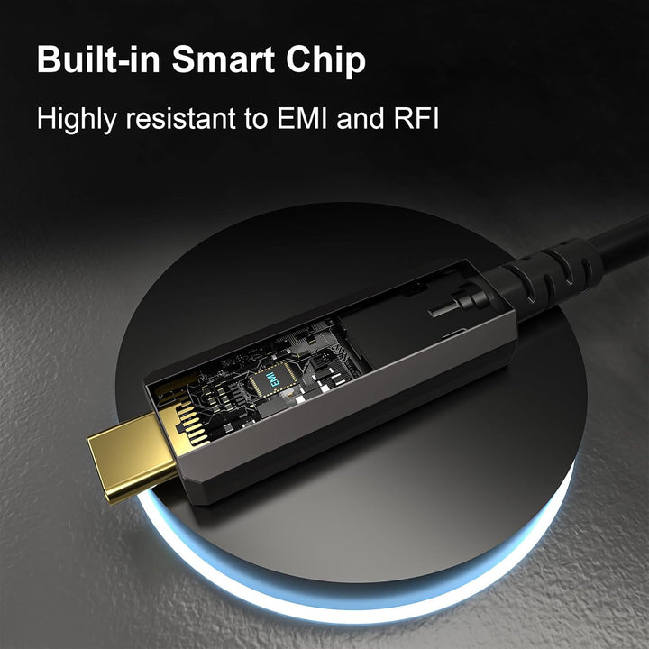 FIBBR USB-Glasfaserkabel 5M, USB A zu USB C Glasfaserkabel, 10Gbps Ferndatenübertragung USB 3.2 AOC