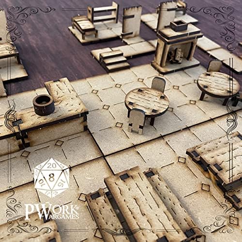 The Tavern (La Taverna) – 3D Tactical Maps Rpg Fantasy Dungeon Tiles – Taktische 3D-Karten, modular,