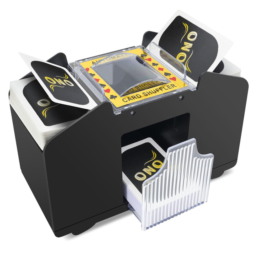 Elektrische Kartenmischmaschine, Automatischer Kartenmischer für 1–4 Decks, Kartenmischgerät für UNO