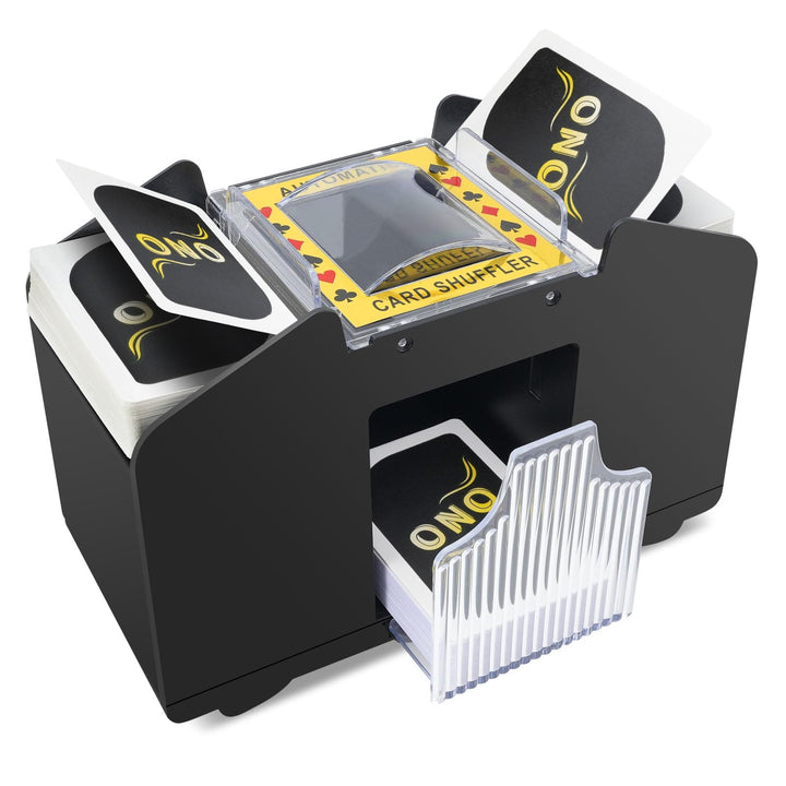 Elektrische Kartenmischmaschine, Automatischer Kartenmischer für 1–4 Decks, Kartenmischgerät für UNO