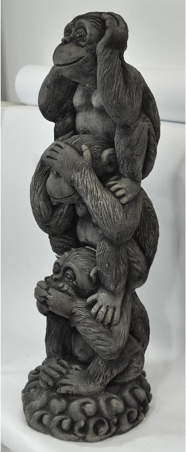 Thaiboo 3 Affen massiv Nichts sehen hören Sagen Glücksbringer Skulptur