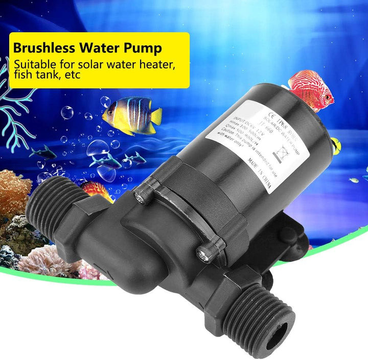 Oumefar 12V DC Solar Hochtemperatur-Wasserpumpe Geräuscharme bürstenlose Tauchpumpe Leckfreie Umwälz