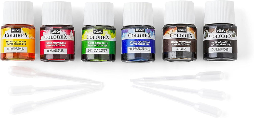 Pebeo Colorex Box, 6 x 20 ml Flaschen – Manga-Zeichen- und Illustrationsset Pebeo Colorex – Essentie