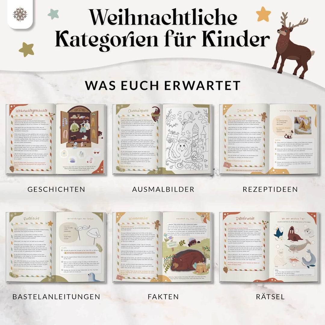 Lebenskompass® Adventskalender Buch für Kinder mit 24 Türchen - achtsames Adventsbuch zum Geniessen