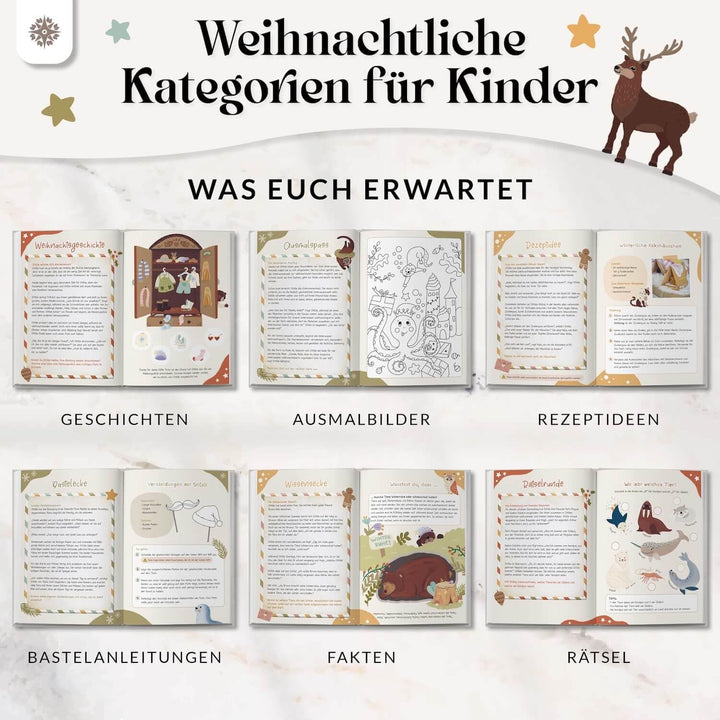 Lebenskompass® Adventskalender Buch für Kinder mit 24 Türchen - achtsames Adventsbuch zum Geniessen