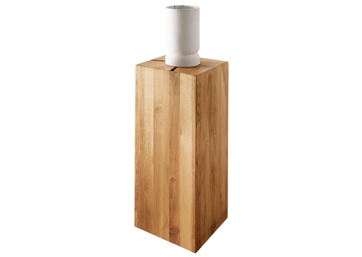 Woodroom Holzhocker Eiche massiv geölt (BxHxT 30x81x30 cm) Hocker, Stuhl Holzfarben 30x81x30 cm, Hol