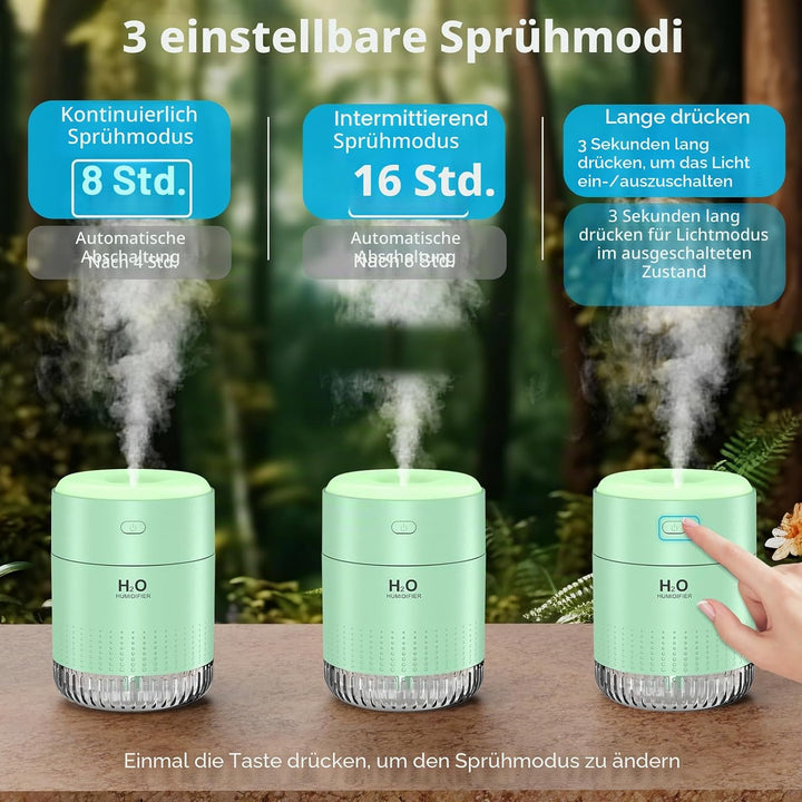 SZO Luftbefeuchter Mini-Luftbefeuchter Luftbefeuchter Für Den Innenbereich Mit Led-Licht, Auto-Off-F