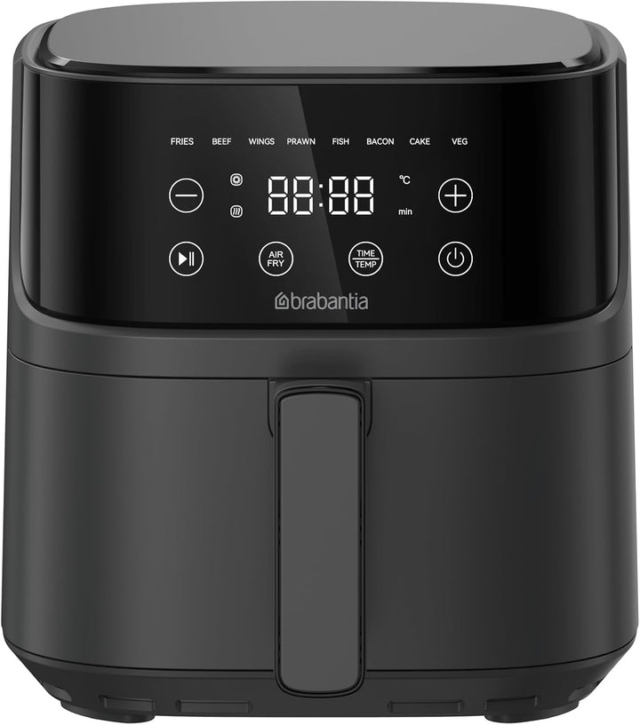 Brabantia Airfryer, XL, 4 Liter, 1700 Watt, 80–200°C, PFAS-frei, für 4 Personen, 8 Kochprogramme, Di