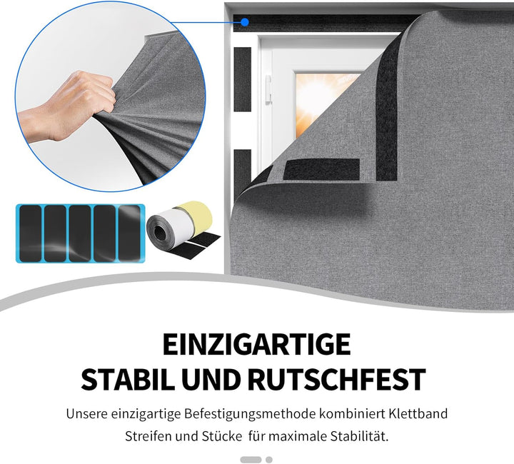 BKSAI Fenster Verdunkelung Dachfenster Leinenoptik Material-Upgrade für Faltenfreie Verdunklungsroll