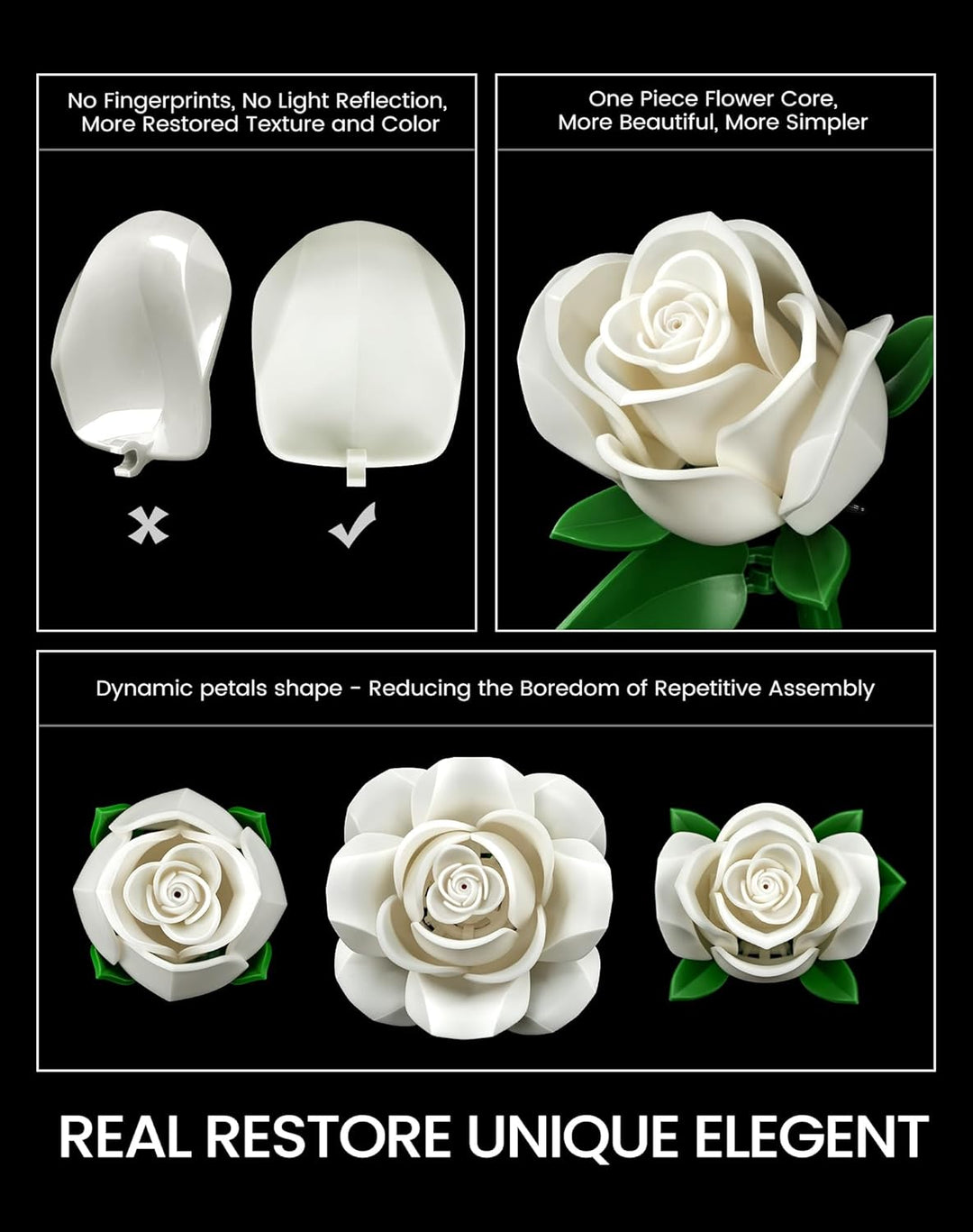 Millionspring-Bausatz für weisse Rosensträusse, weisse künstliche Rosen, Geschenke für Ihn Sie zur V