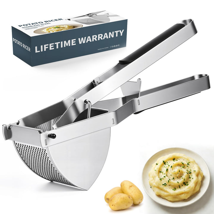 SPEENSUN Kartoffelpresse Edelstahl,Kartoffelstampfer für cremiges Püree, Babybrei & gekochtes Gemüse