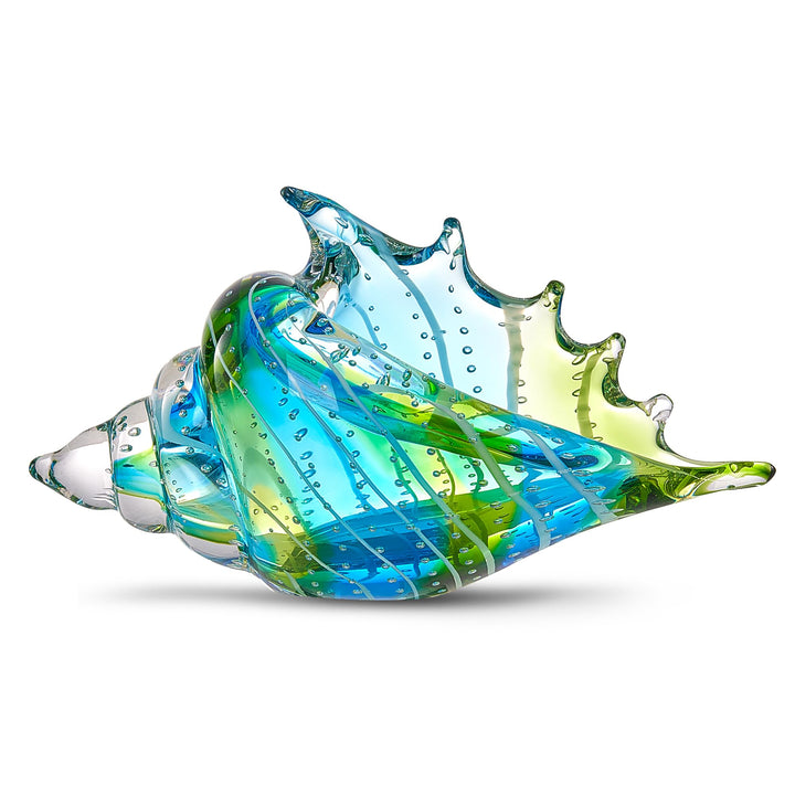 EUSTUMA Mundgeblasene Glasmuschelfiguren, Meerestier-Ornament für Heimdekoration, Meerestier-Kollekt
