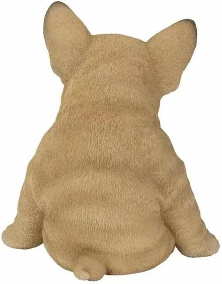 Französische Bulldogge Welpen Statue, Harz Rasen Skulptur Super süsse Garten Hof Dekor, realistische