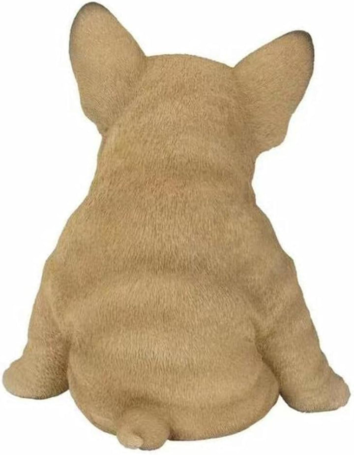Französische Bulldogge Welpen Statue, Harz Rasen Skulptur Super süsse Garten Hof Dekor, realistische